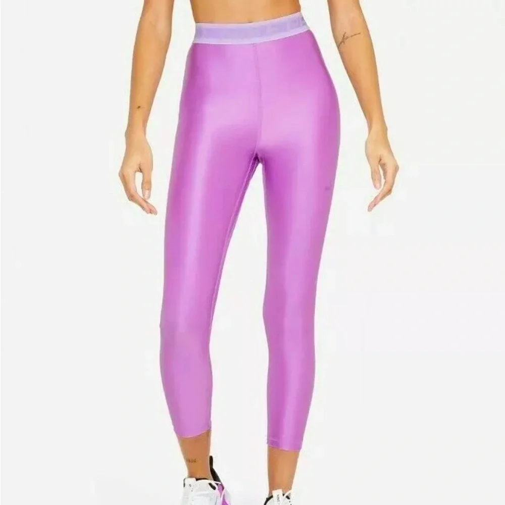 Nike Lavender Pink Spandex Training Leggings Size L NEW With Tags